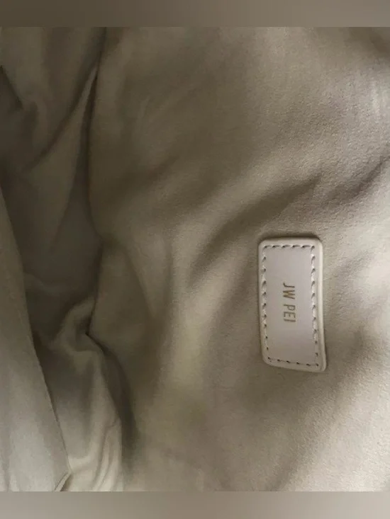 JW PEI Jana Hollow Out Shoulder White Sculpted Crescent Shoulder Bag - NIB NET - Picture 5 of 5